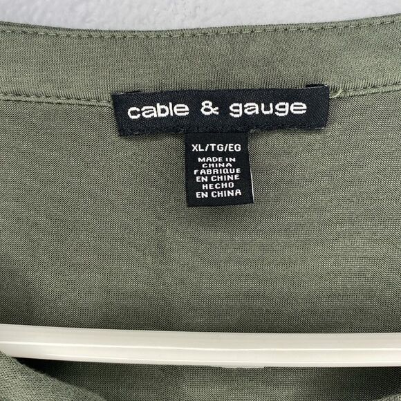 Cable & Gauge Green Racerback Crochet Tank Top Size XL - Picture 5 of 7